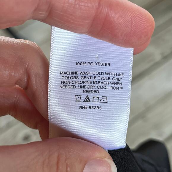 Express Women's Black Satin Layered Crop Top Size M. NEW - Picture 6 of 6